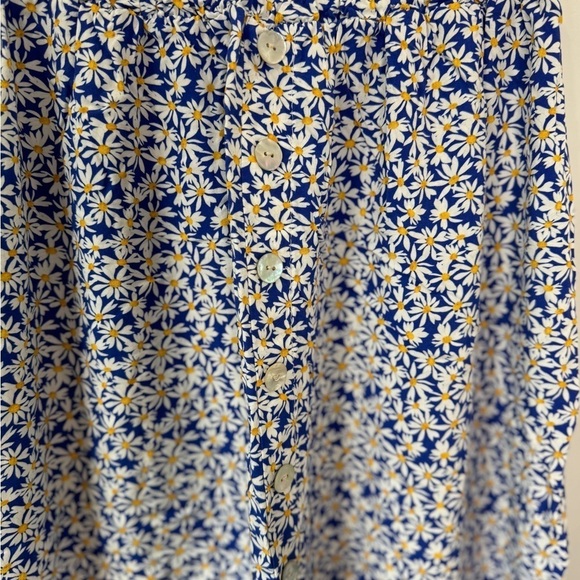 Maxi Floral Front Button Blue and White Skirt - Picture 5 of 8